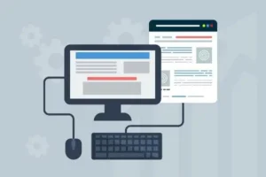 Site institucional ilustração