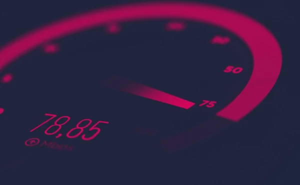 Contador de Mbps representando a importância da velocidade de carregamento para um site